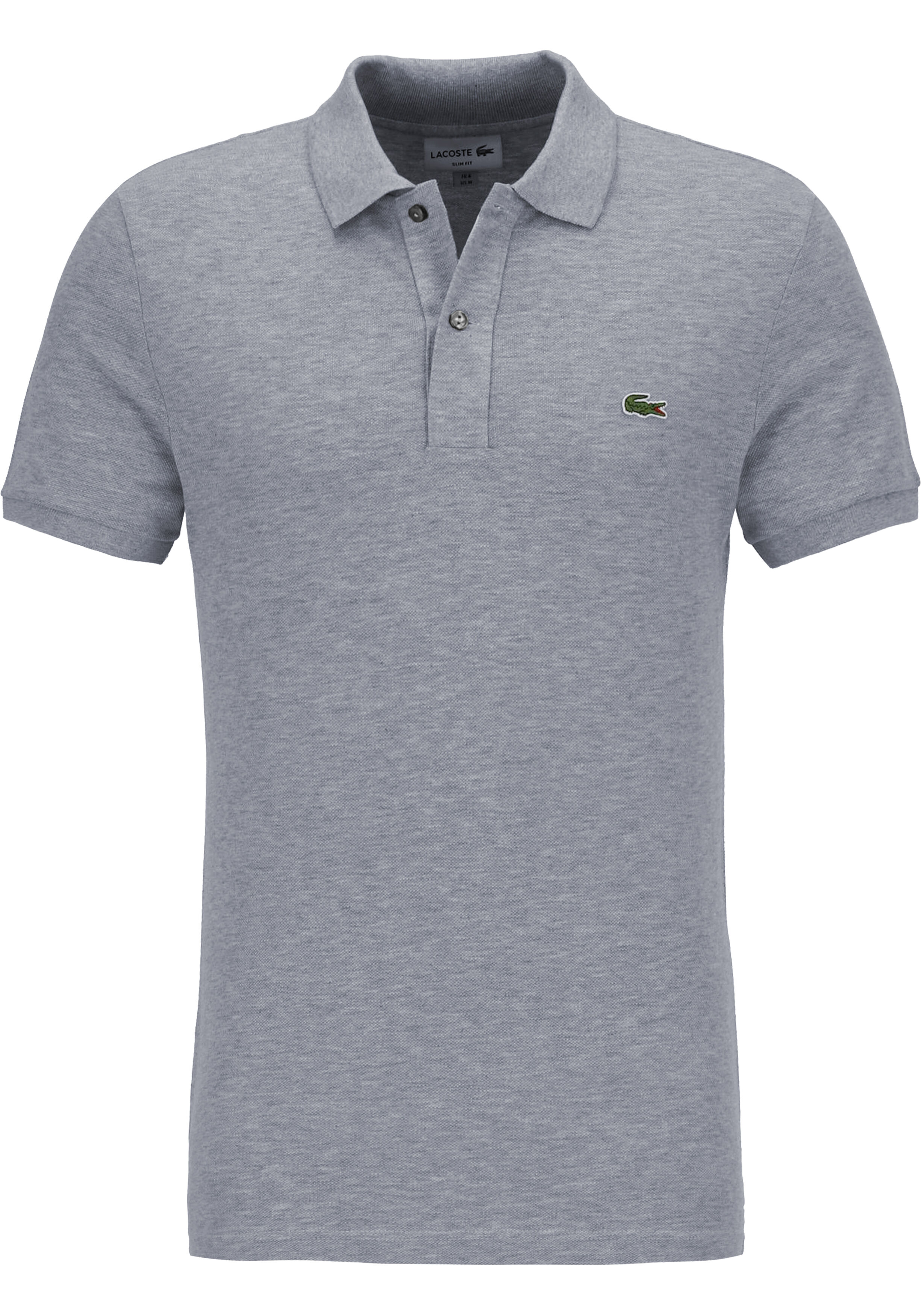 Lacoste Slim Fit polo, rotsgrijs melange